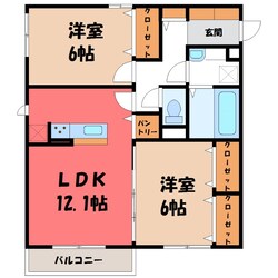 古河駅 徒歩11分 2階の物件間取画像